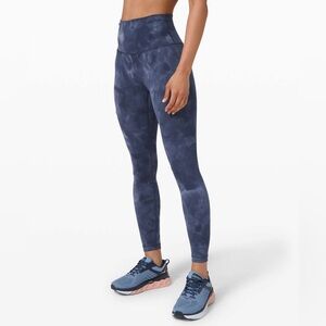 Lululemon Athletica Navy Patterned Leggings